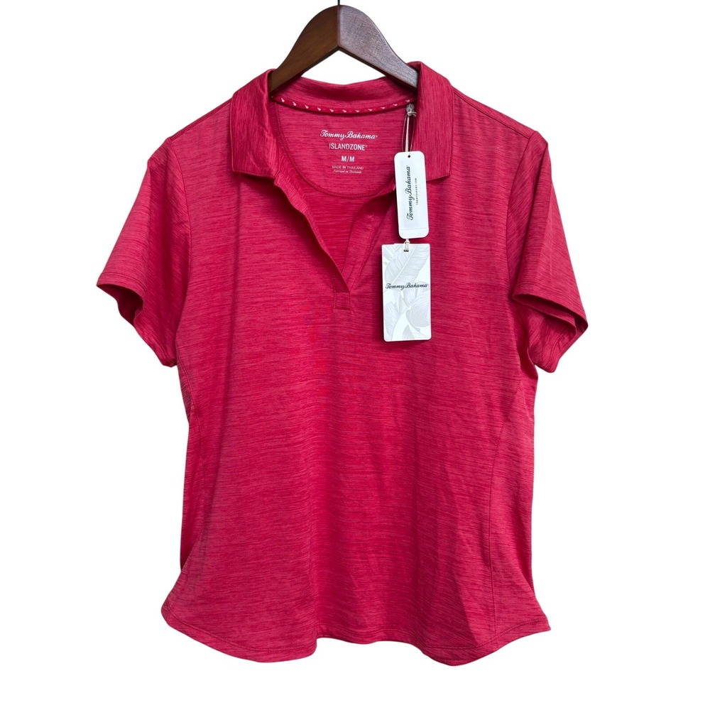 Tommy Bahama Pink Short Sleeve Polo Top